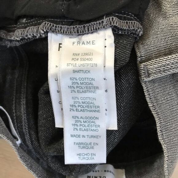 Frame Le High Straight Pintuck Gray Denim Jeans sz 24 - Picture 7 of 7